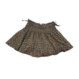 JCrew Crewcuts Girls Brown and Black Animal Print Skirt Size M